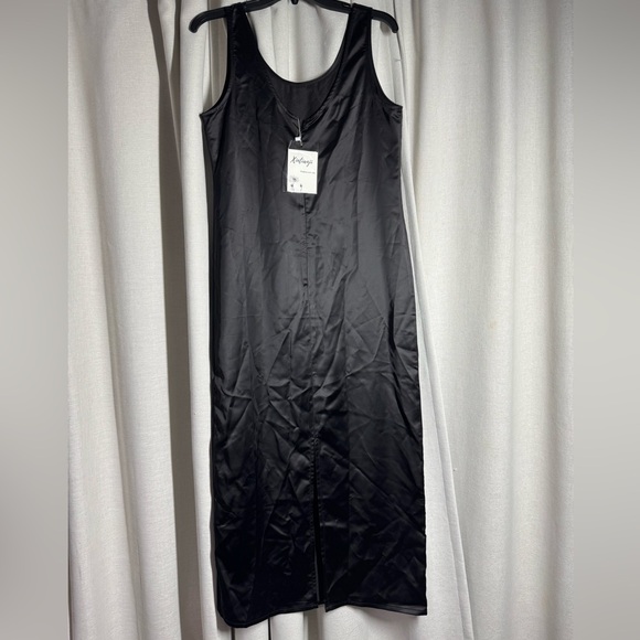 Xintianji Women’s Satin Maxi Dress Zip Back Tank Dresses Size Large NWT - Picture 6 of 12